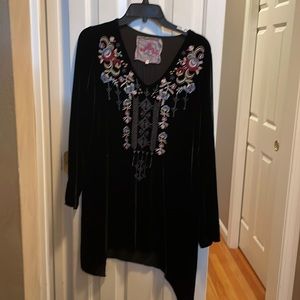 Johnny Was velvet tunic